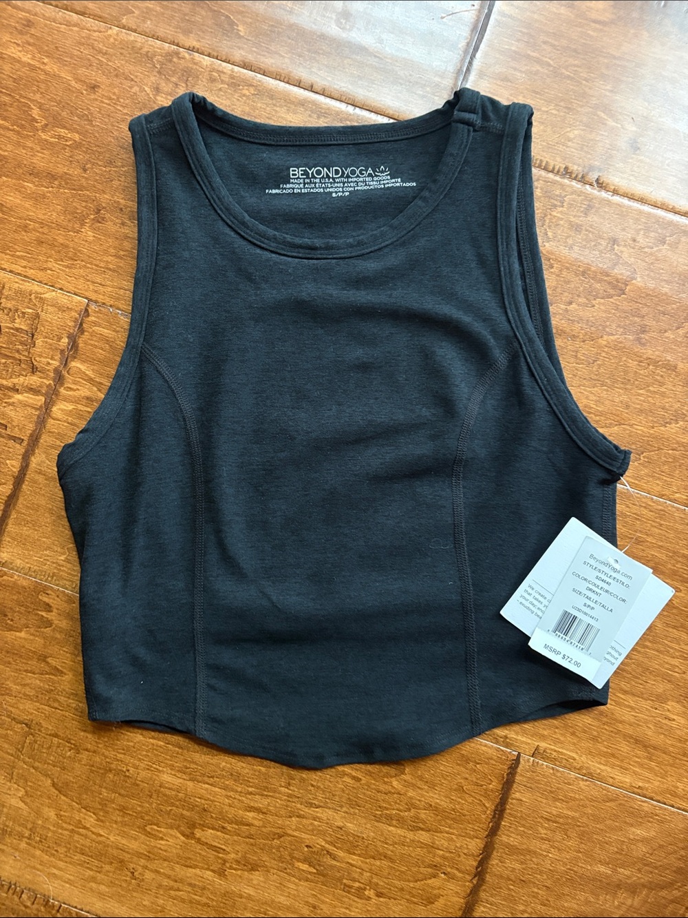 Beyond Yoga Black Cropped Tank
